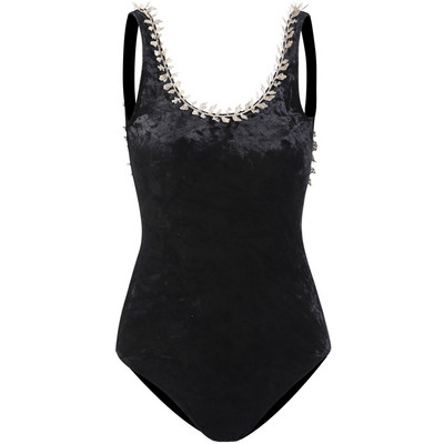 Stiilne täissametist ujumistrikoo palja selja ja pitsiga