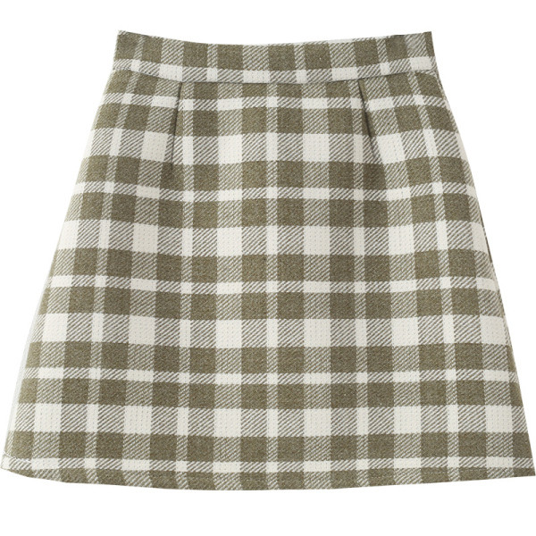 Moodne kõrge vöökohaga naiste ruuduline seelik – retro stiilis