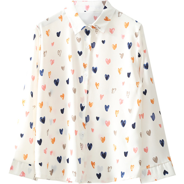 Moodne naiste särk klassikalise kraega ja nööpidega südametel