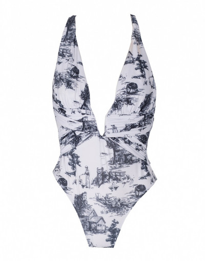 Cijeli kupaći kostim s dubokim dekolteom i golim leđima