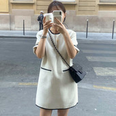 ÚJ Modern női őszi ruha rövid ujjú szabad modellel