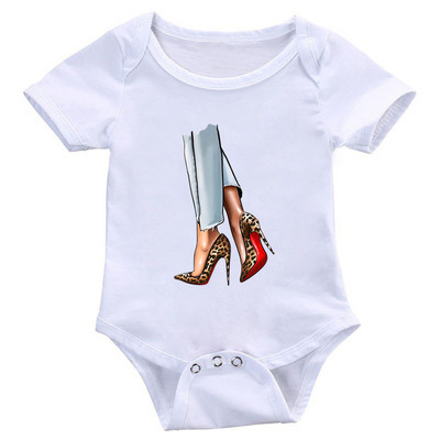 Modernus kūdikių bodis mergaitėms trumpomis rankovėmis ir aplikacijomis