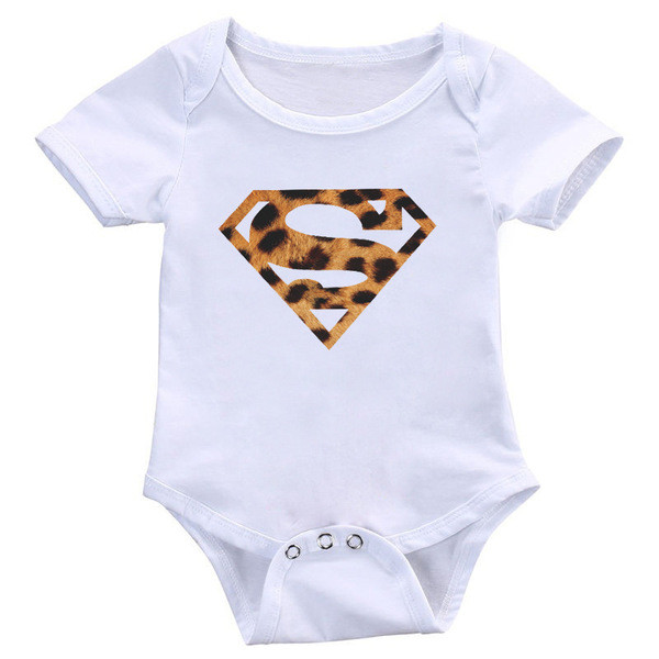 Modernus kūdikių bodis mergaitėms trumpomis rankovėmis ir aplikacijomis