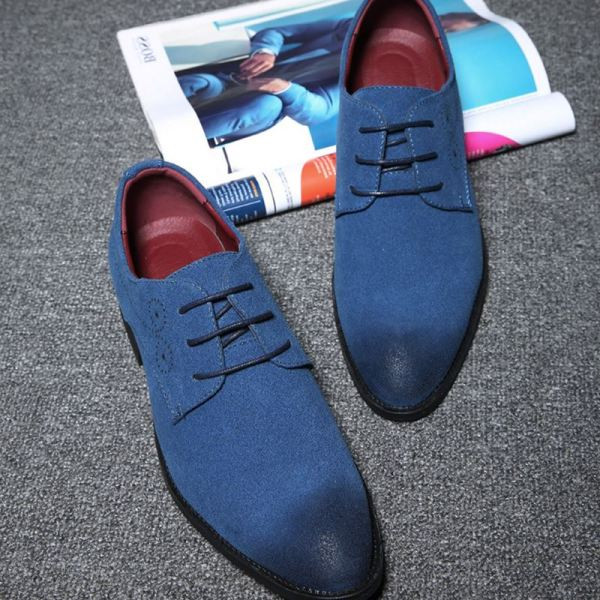 Мъжки официални обувки от еко кожа с матиращ ефект 