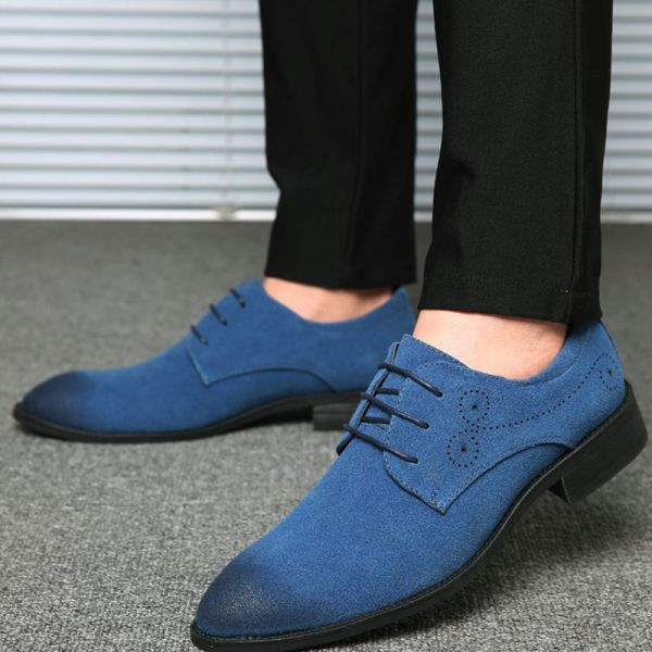 Мъжки официални обувки от еко кожа с матиращ ефект 