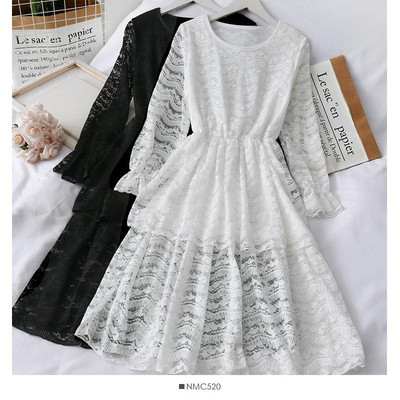 Moodne naiste pitskleit ovaalse kaelusega