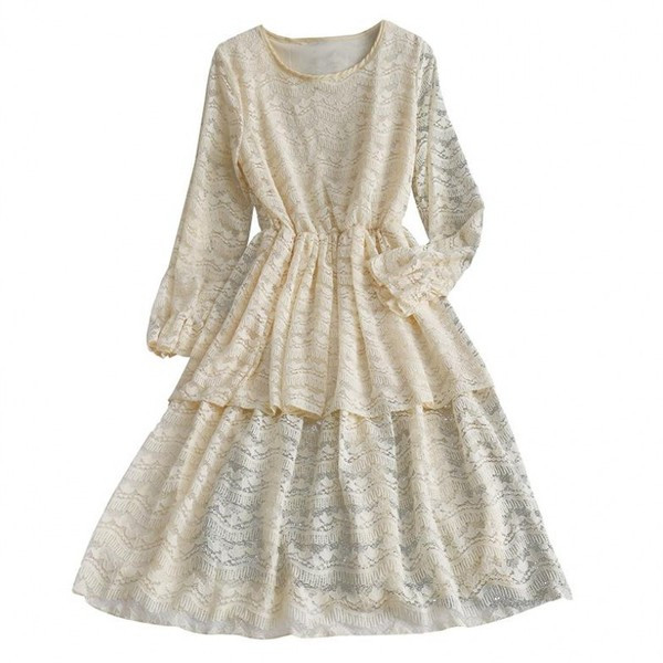 Moodne naiste pitskleit ovaalse kaelusega