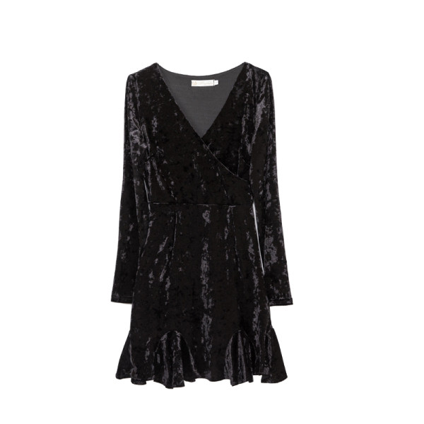 Uus mudel lühike naiste lokkidega sametkleit