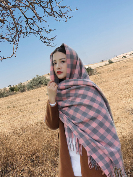 Kevad-sügis narmastega ruuduline sall