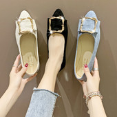 Öko-seemisnahast ja metallist pandlaga valmistatud naiste vabaaja mokassiinid