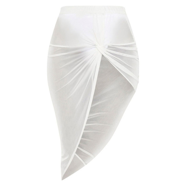 Дамско парео тип асиметрична пола със стандартна талия