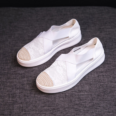 Új modell textil espadrillák platformon