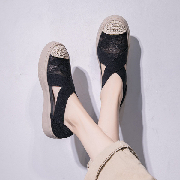 Új modell textil espadrillák platformon