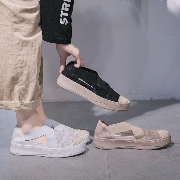 Új modell textil espadrillák platformon