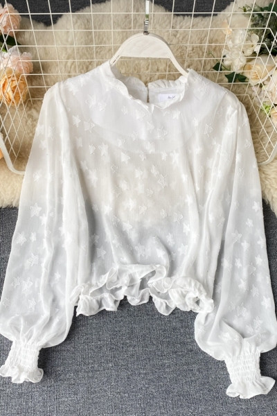 Moodne naiste staaride särk, varrukas kummiga