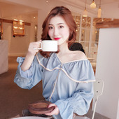 Stiilne naiste särk spitsikaela ja nööpidega