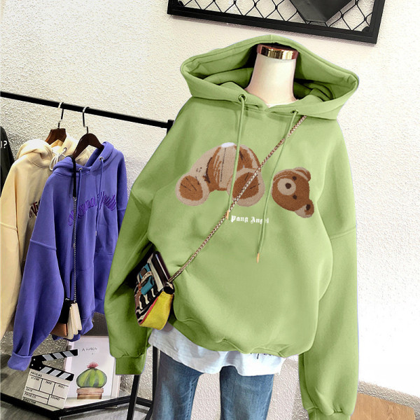 Naiste sportlik dressipluus lai kapuutsi ja aplikatsiooniga mudel