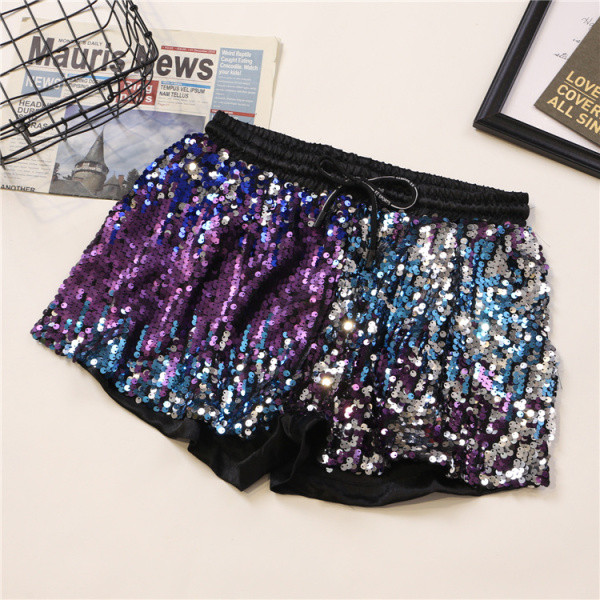 Moodsad kõrge elastse vöökoha ja värviliste litritega naiste lühikesed püksid