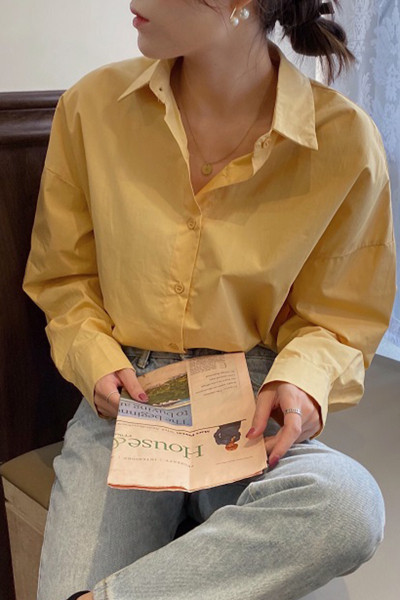 Alkalmi női ing klasszikus modell széles ujjakkal