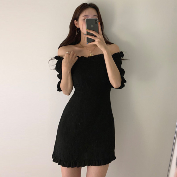 Дамска рокля къс модел с къс ръкав втален модел  