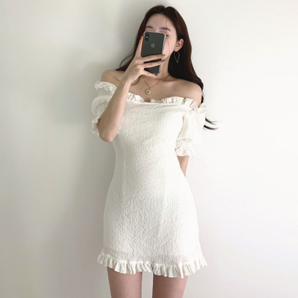 Дамска рокля къс модел с къс ръкав втален модел  