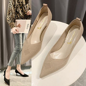 Új modell tavaszi-nyári textilcipő alacsony sarkú hegyes modellel