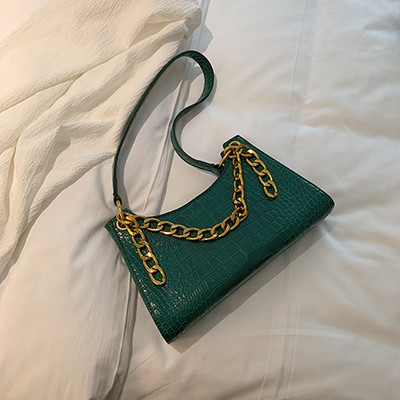 Öko-nahast väike naistekott metallist sanga tüüpi ketiga