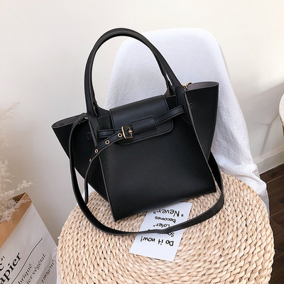 Öko-nahast ja lühikeste sangadega naiste vabaajakott