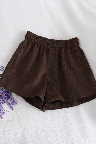 Elastse vöökoha ja nööpidega vabaaja püksid