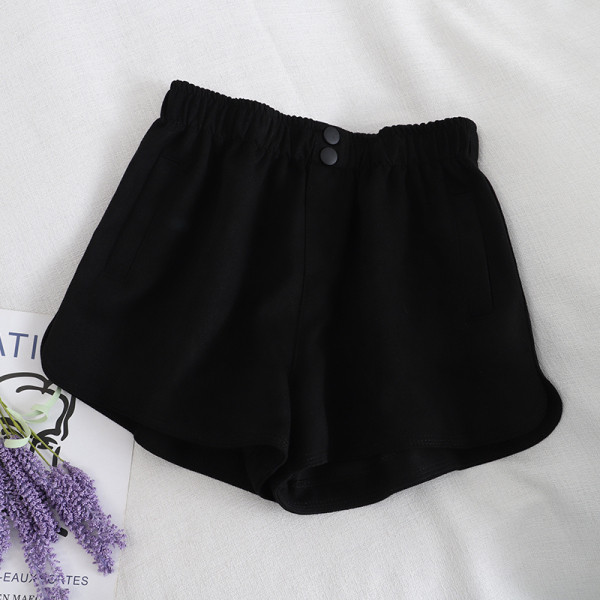 Elastse vöökoha ja nööpidega vabaaja püksid