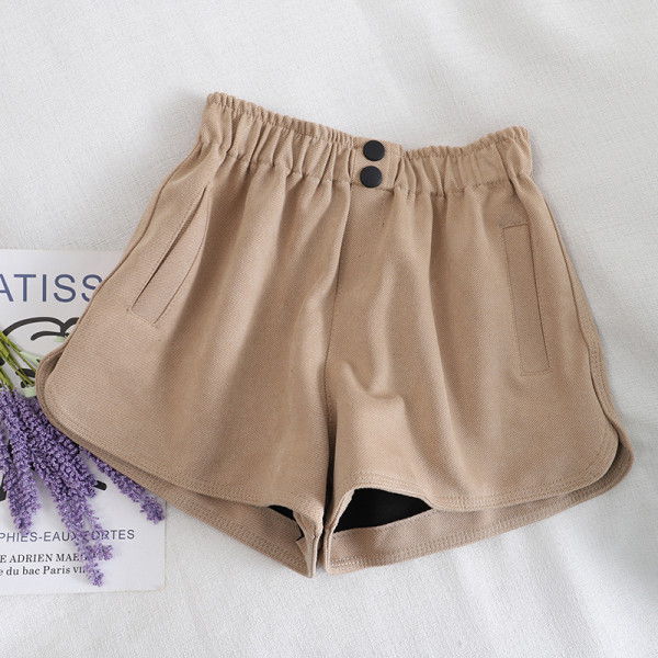 Elastse vöökoha ja nööpidega vabaaja püksid