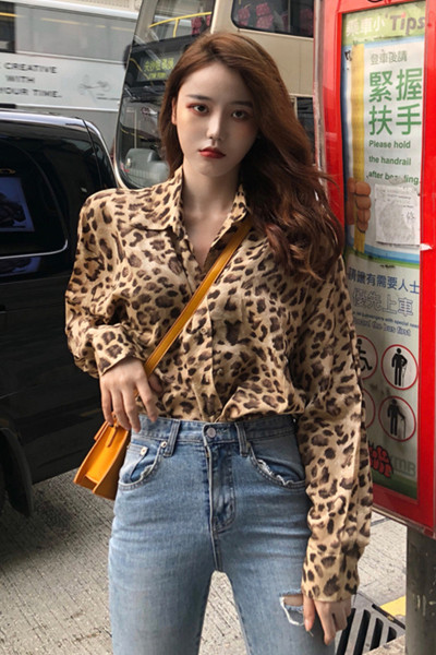 Naiste pikkade varrukatega loomamustriga särk