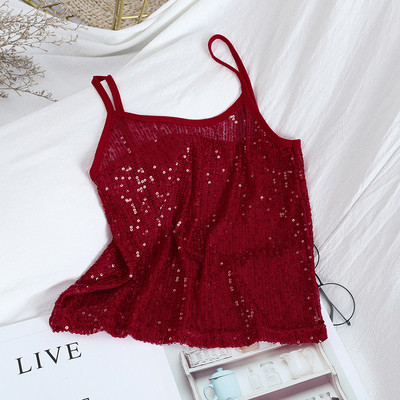 Praegune peenikeste rihmade ja litritega naiste topp