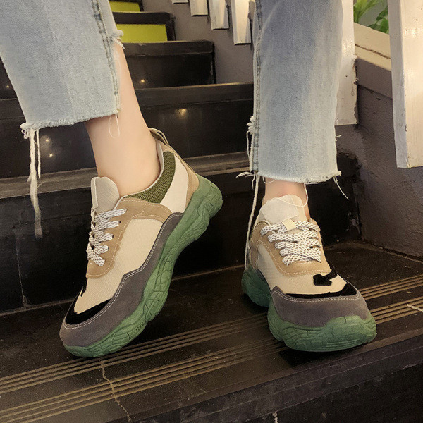 Lameda talla ja paeltega vabaaja naiste tossud öko-seemisnahast