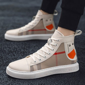 Kõrge mudeliga meeste tossud ökonahast ja tekstiilist paeltega