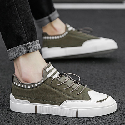 Alkalmi férfi tornacipő eco bőr és textil fűzővel