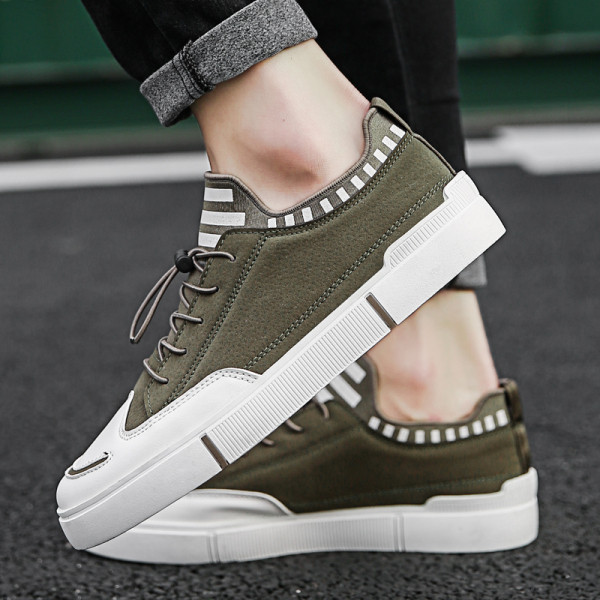 Alkalmi férfi tornacipő eco bőr és textil fűzővel