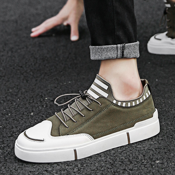 Alkalmi férfi tornacipő eco bőr és textil fűzővel