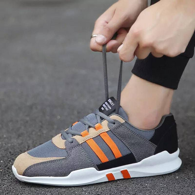 Sport és hétköznapi férfi tornacipő öko velúrból és textilből készült fűzővel