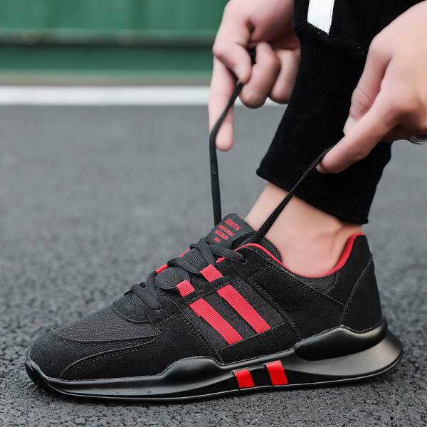 Sport és hétköznapi férfi tornacipő öko velúrból és textilből készült fűzővel