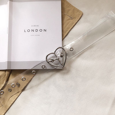 Silikoonist läbipaistev metallelementidega vöö kahes mudelis