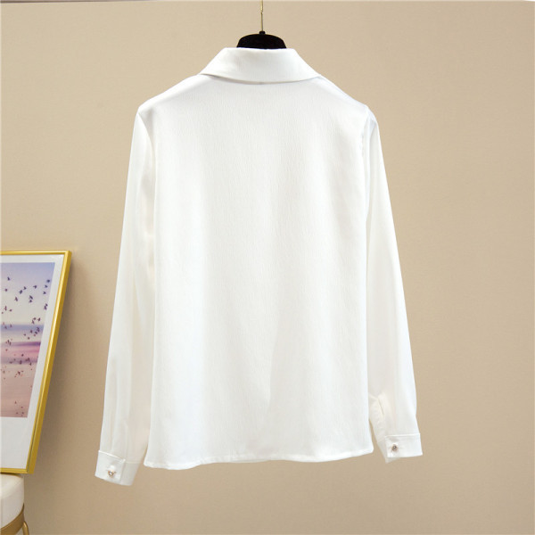 Moodne naiste särk nööpide ja klassikalise pikkade varrukatega kraega