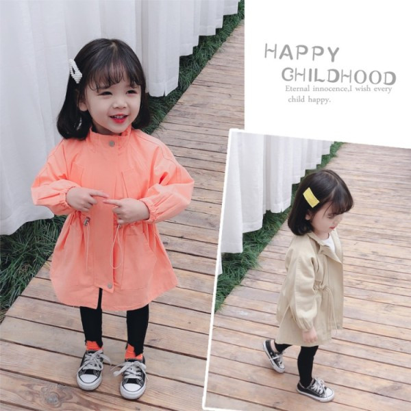 Laste lipsude ja taskutega kevadjope tüdrukutele