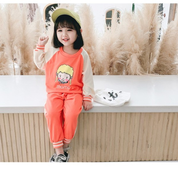 Igapäevane kaheosaline lastekomplekt koos rakendusega tüdrukutele