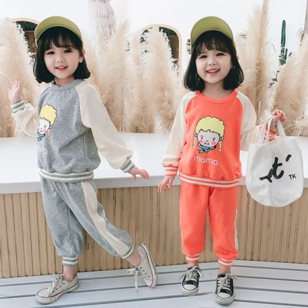 Igapäevane kaheosaline lastekomplekt koos rakendusega tüdrukutele