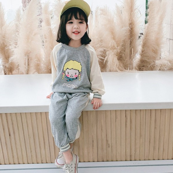 Igapäevane kaheosaline lastekomplekt koos rakendusega tüdrukutele