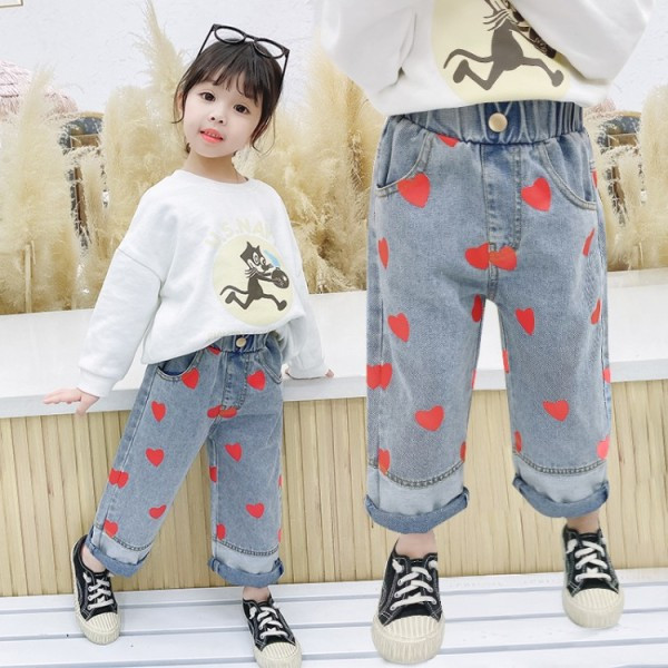 Modern, szívecskés gyermekfarmer lányoknak