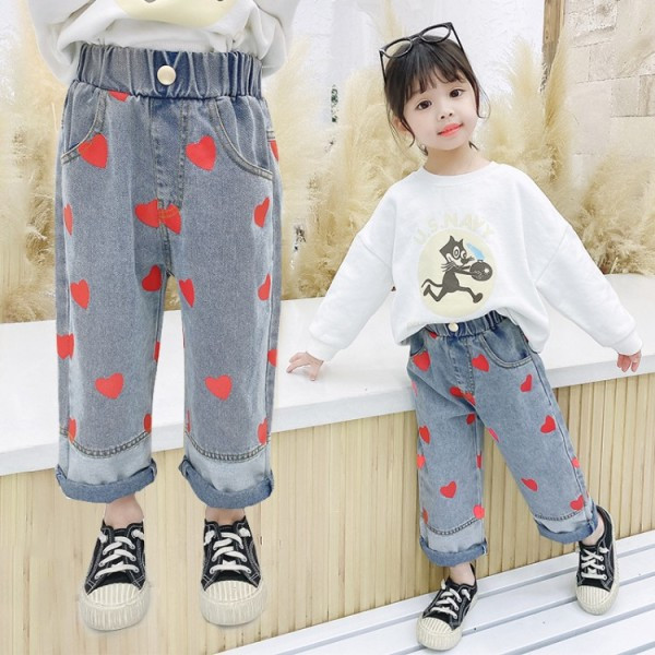 Modern, szívecskés gyermekfarmer lányoknak