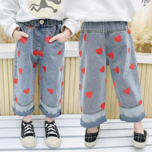 Modern, szívecskés gyermekfarmer lányoknak