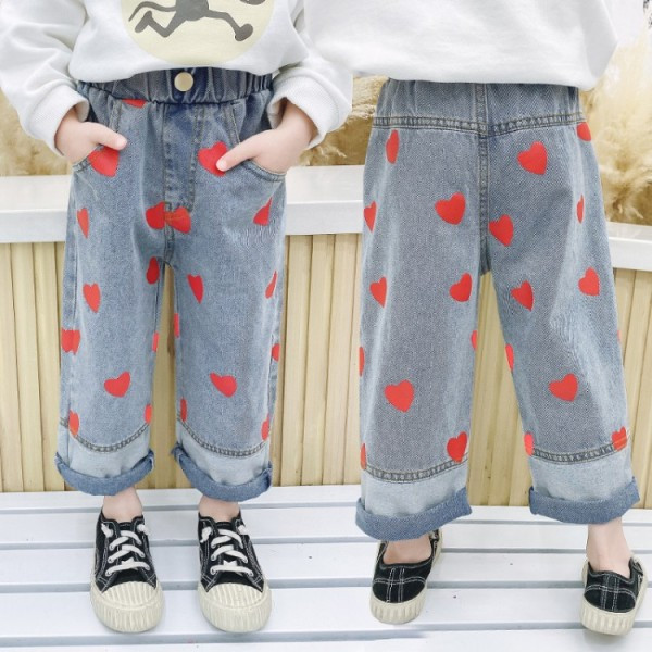 Modern, szívecskés gyermekfarmer lányoknak